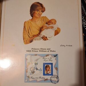 Princess Diana and Prince William Stamp